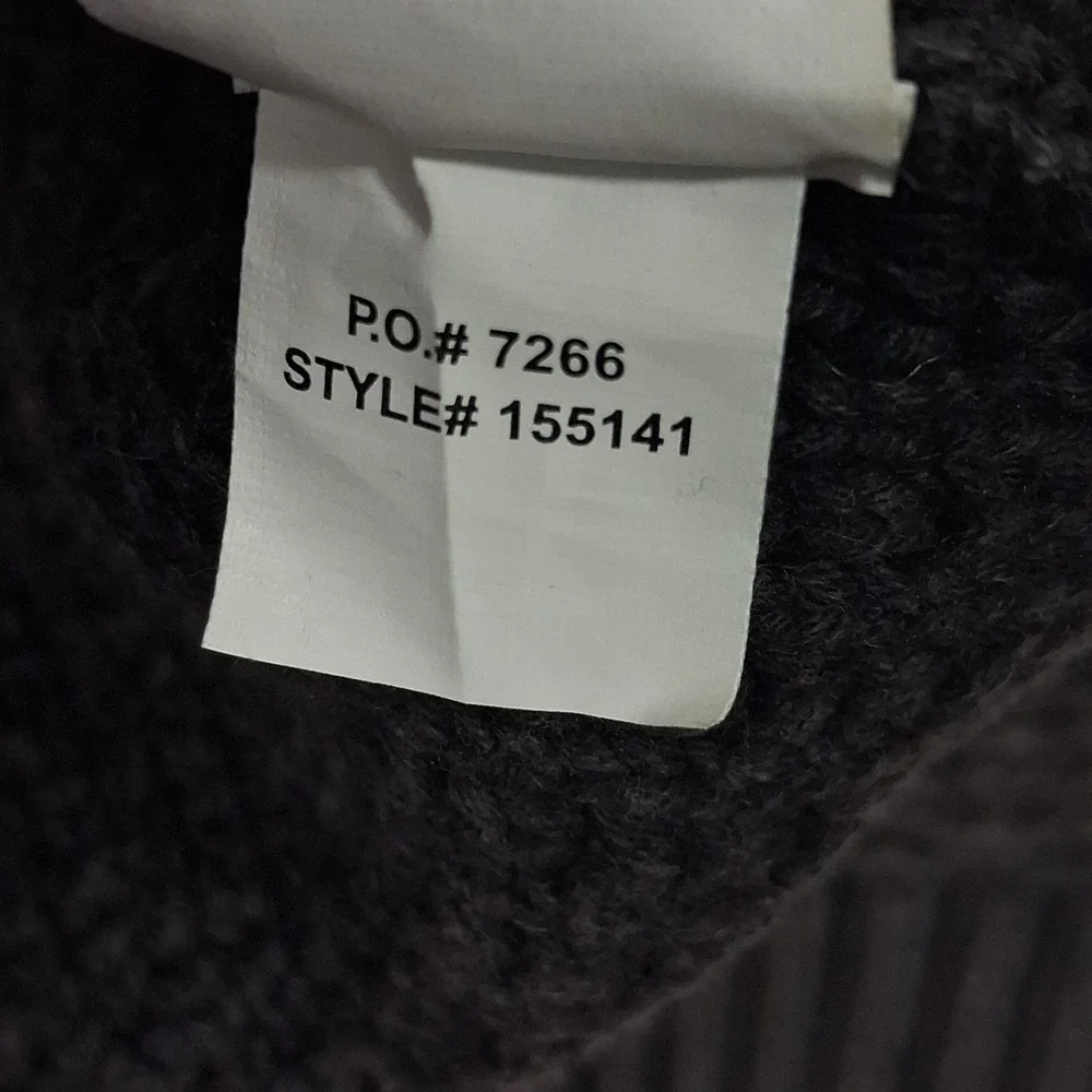 Carbon 2 Cobalt Heavy Knit Full Zip Hoodie Sweater Mens Size M Gray Brown.